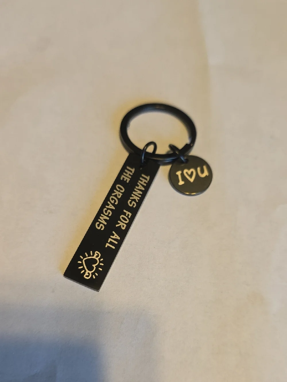 Black Engraved Keychain 